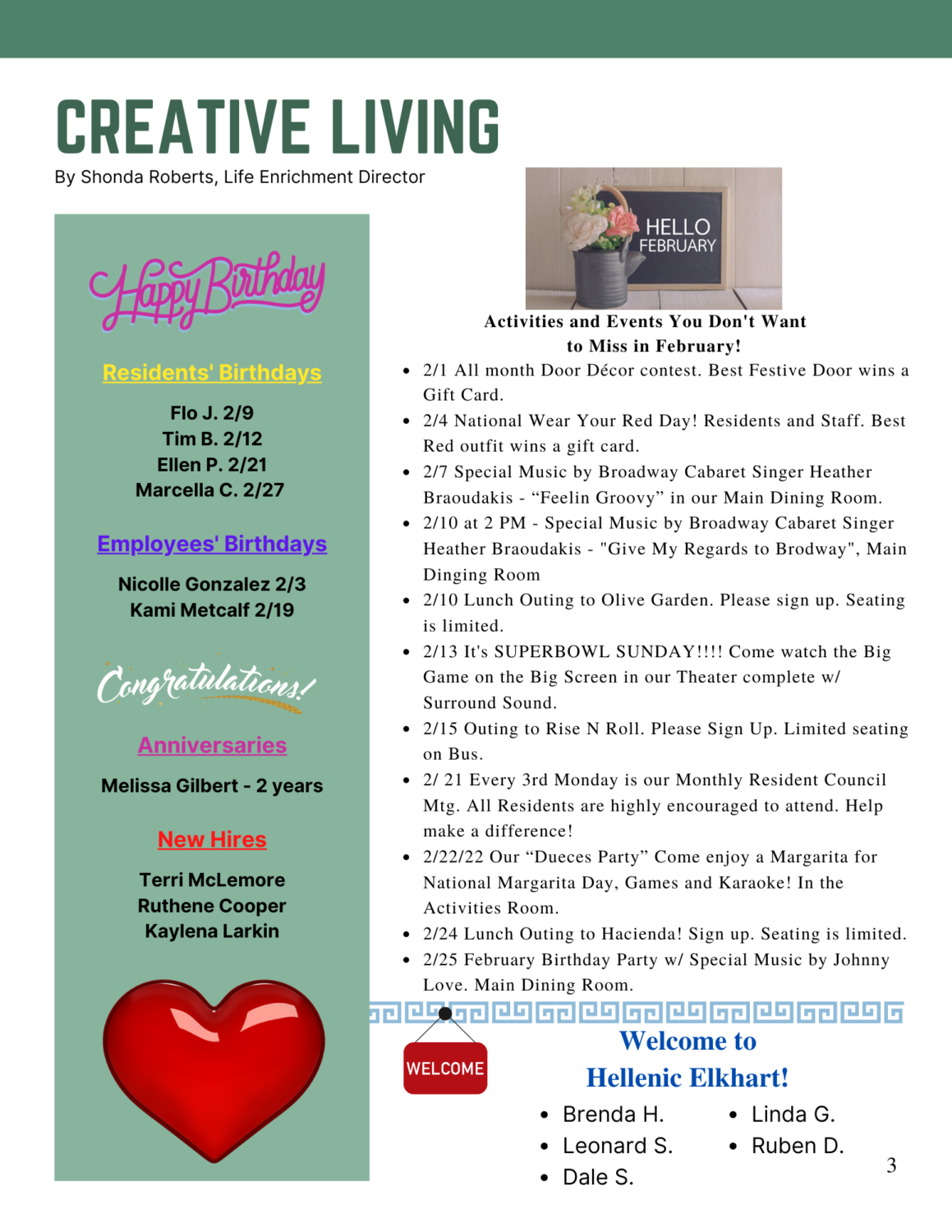 Hellenic Happenings February Newsletter, page 3