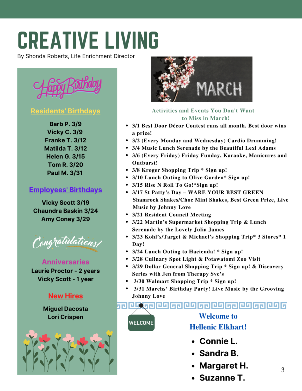 Hellenic Happenings March 2022 Newsletter, page 3